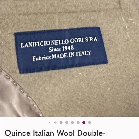 Quince Italian Wool Double-Breasted Coat camel - Picture 4 of 15
